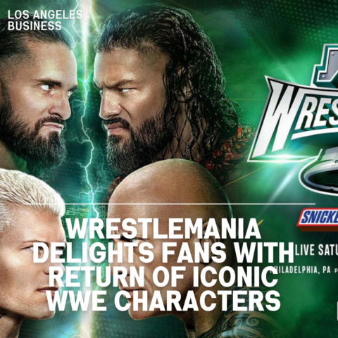 Fans watching WrestleMania were thrilled as iconic WWE characters returned for the company's biggest box office event.