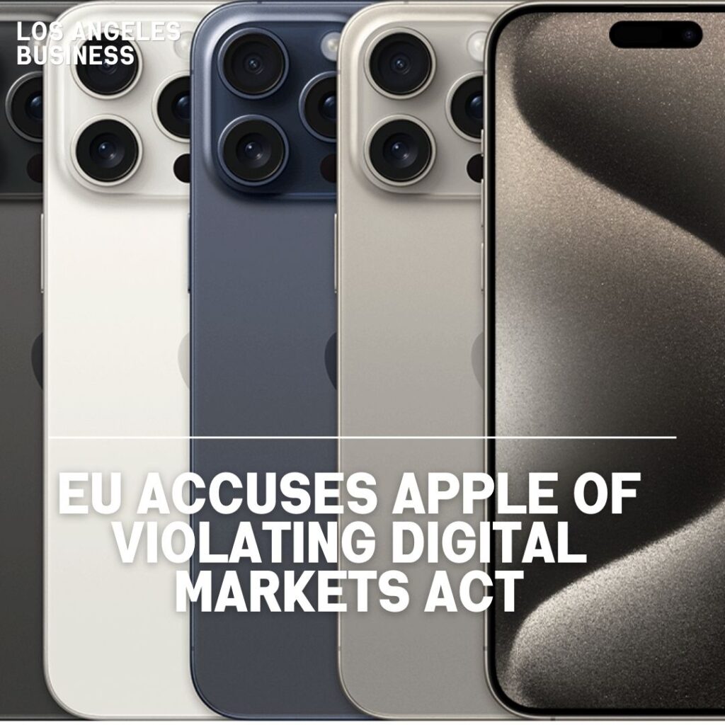 European Union regulators have blamed Apple for breaching new regulations designed to rein in big tech firms.