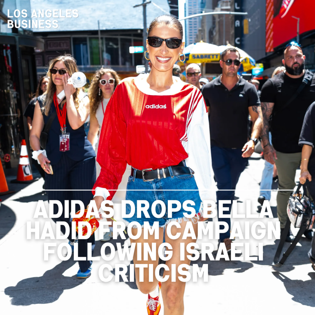 Adidas has fired half-Palestinian supermodel Bella Hadid from an advertising campaign for retro kicks referencing the 1972 Munich Olympics.
